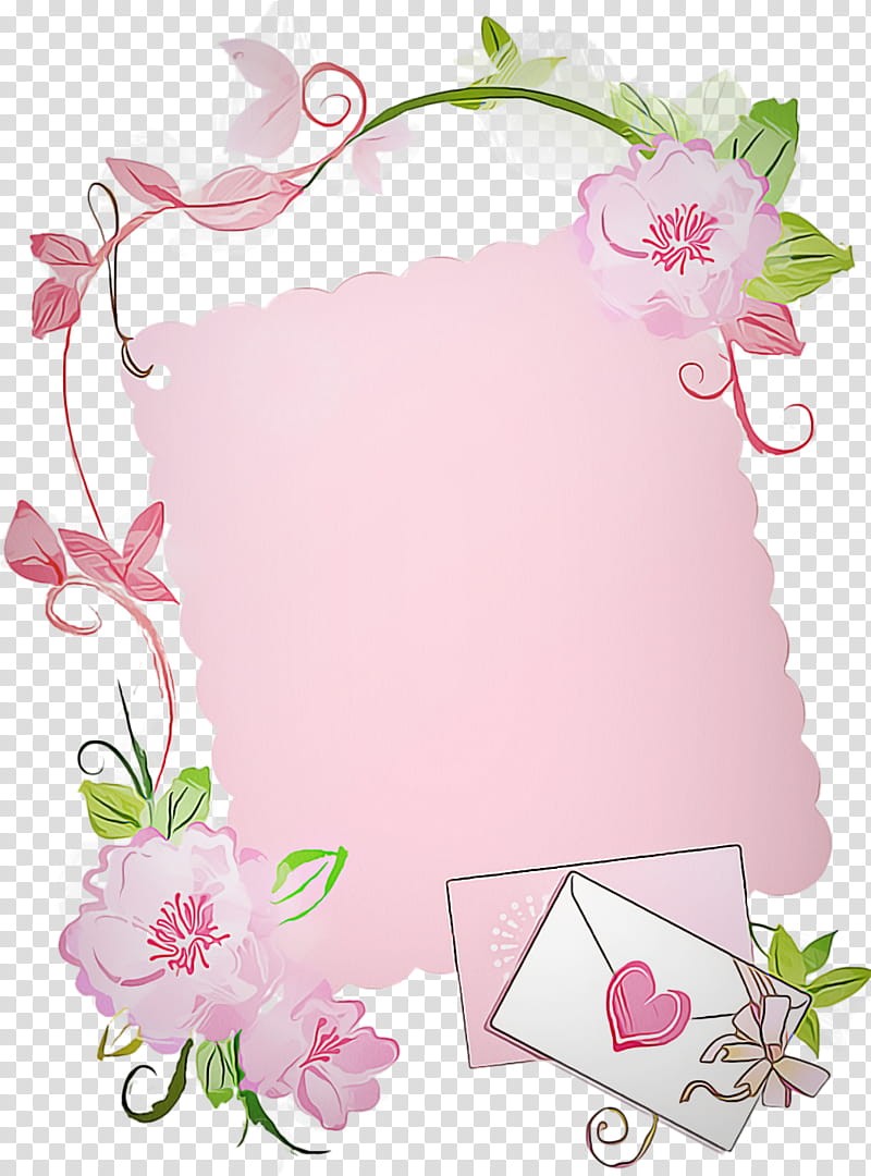 Pink Flower Frame Fl Design