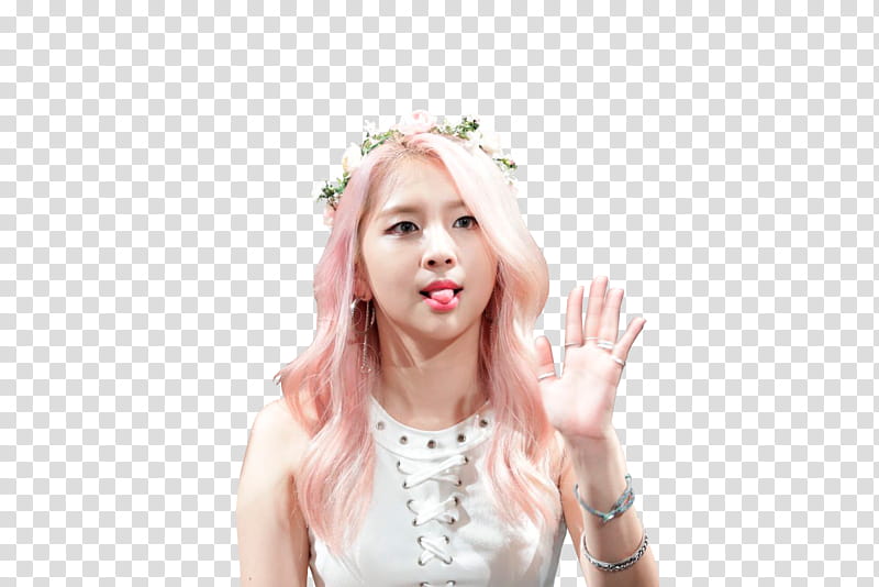 KARD Jiwoo, woman showing her tongue transparent background PNG clipart