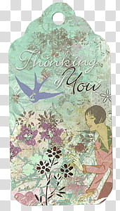 , Thinking of You floral card transparent background PNG clipart