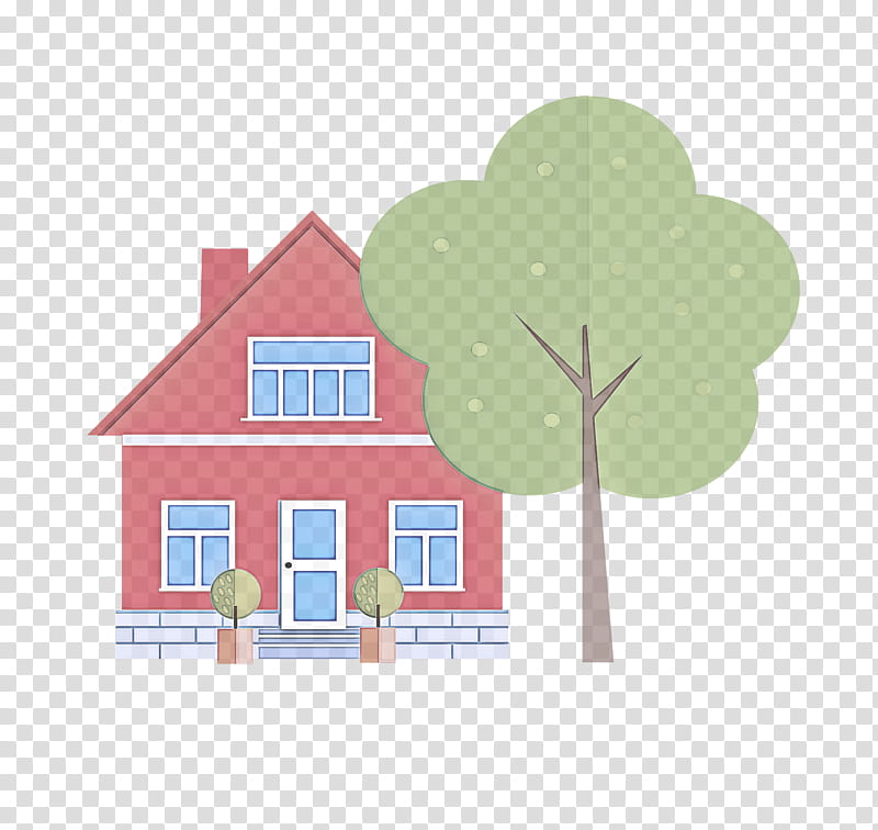 green house cartoon pink leaf, Tree, Home, Plant, Room transparent background PNG clipart