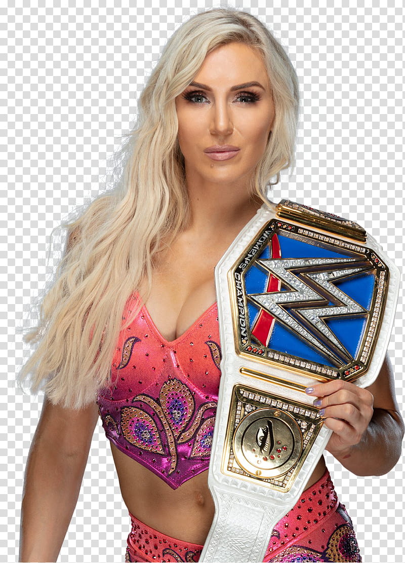 Charlotte Flair SD Women Champion transparent background PNG clipart