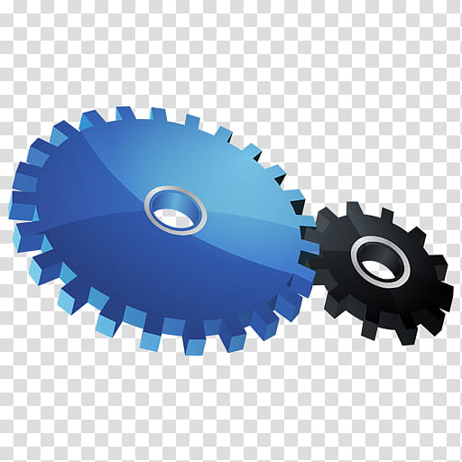 HP Dock Icon Set, HP-Control-Dock-, blue and black gears illustration transparent background PNG clipart