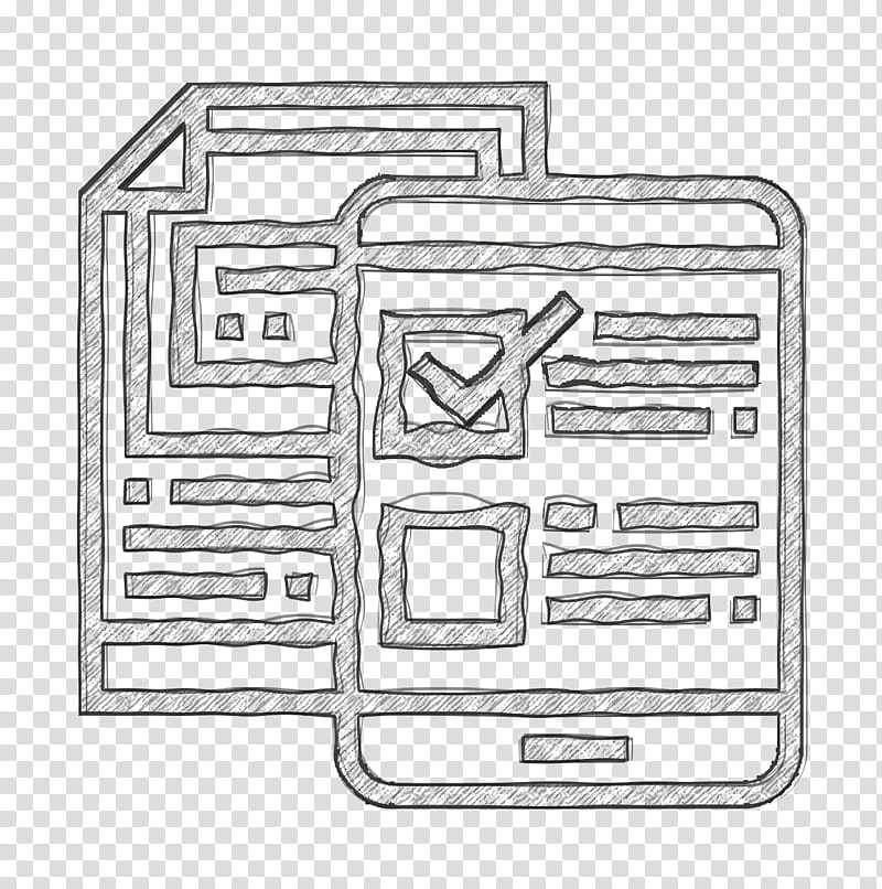 accounting icon business icon checklist icon, Finance Icon, Payment Icon, Report Icon, Smartphone Icon, Line Art, Rectangle, Maze transparent background PNG clipart