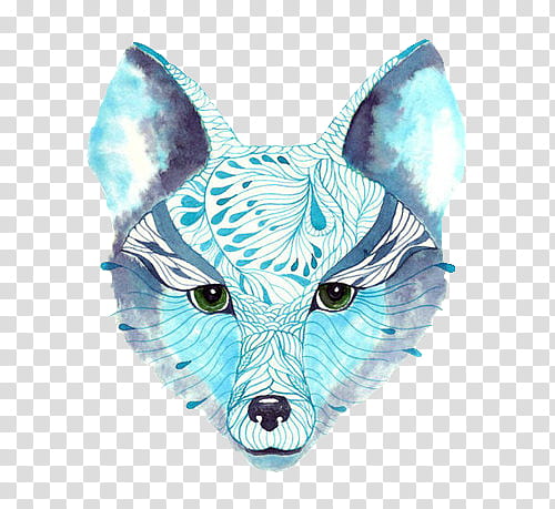 s, blue and white animal head illustration transparent background PNG clipart