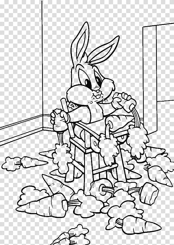 Bugs Bunny Baby, Looney Tunes, Coloring Book, Marvin The Martian, Daffy Duck, Cartoon, Wile E Coyote And The Road Runner, Drawing transparent background PNG clipart