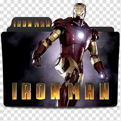 MARVEL Cinematic Universe Folder Icons Phase One, ironman-a, Marvel Iron Man file folder icon transparent background PNG clipart