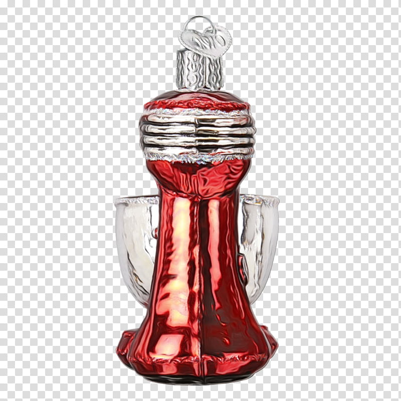 Red Christmas Ornament, Glass Bottle, Perfume, Christmas Day, Holiday Ornament, Candle Holder, Bottle Stopper Saver transparent background PNG clipart