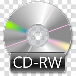 Windows Live For XP, silver and black CD-RW icon transparent background PNG clipart