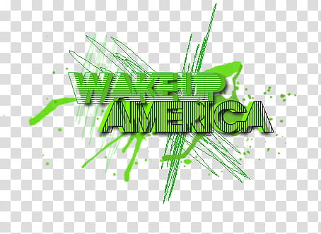 Pgn text , green Wake Up America transparent background PNG clipart