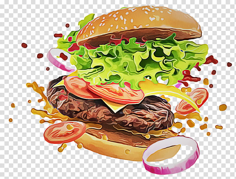 Hamburger, Food, Junk Food, Fast Food, Buffalo Burger, Dish, Cheeseburger, Burger King Premium Burgers transparent background PNG clipart