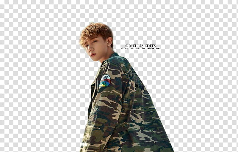 MONSTAX SHINE FOREVER MELLISEDITS, man wearing camouflage shirt transparent background PNG clipart
