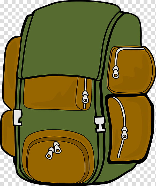 Travel Hiking, Backpack, Backpacking, Amazonbasics Carryon Travel Backpack, Bag, Camping, Green, Yellow transparent background PNG clipart