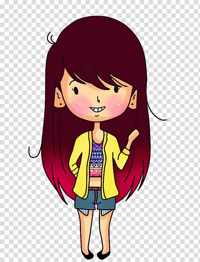 SweetTutoriales, pink hair female cartoon character transparent