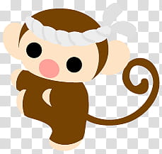 The icons of pretty monkey, monkey-job- transparent background PNG clipart