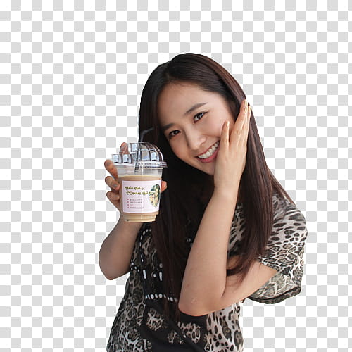 Yuri SNSD, woman holding cup of coffee and smiling transparent background PNG clipart