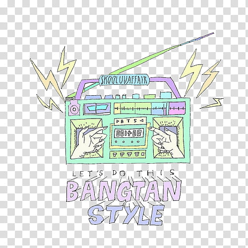 Overlays two, multicolored bangtan style artwork transparent background PNG clipart