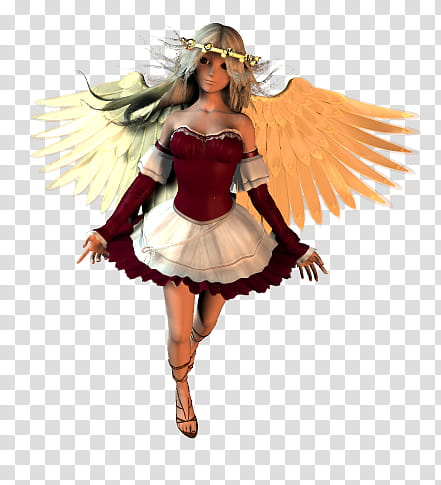 Fae , angel with wings character transparent background PNG clipart