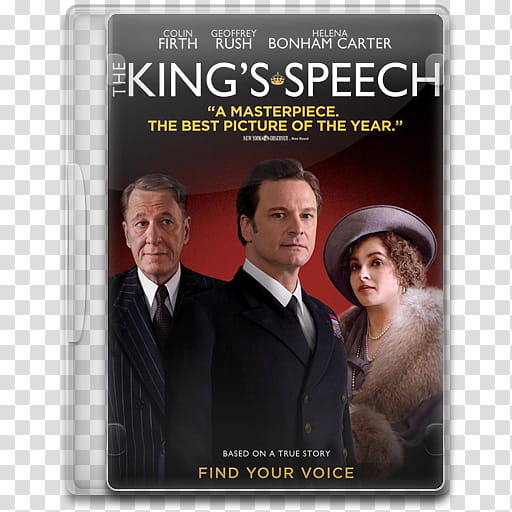 Movie Icon , The King's Speech, The King's Speech DVD Case transparent background PNG clipart
