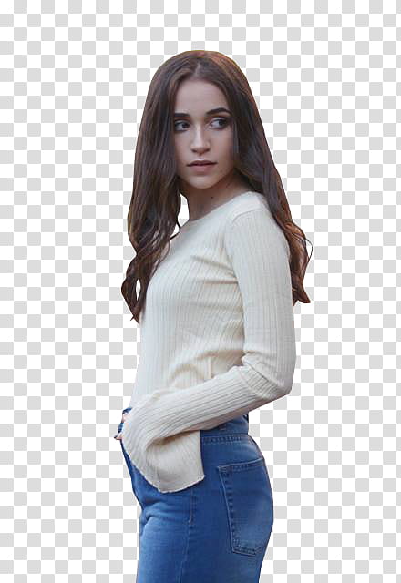 Carolina Kopelioff , woman wearing sweater hands on pocket transparent background PNG clipart