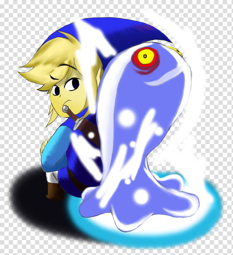 Blue Link and the Blue Chu Chu, fish and boy crtoon characters transparent background PNG clipart