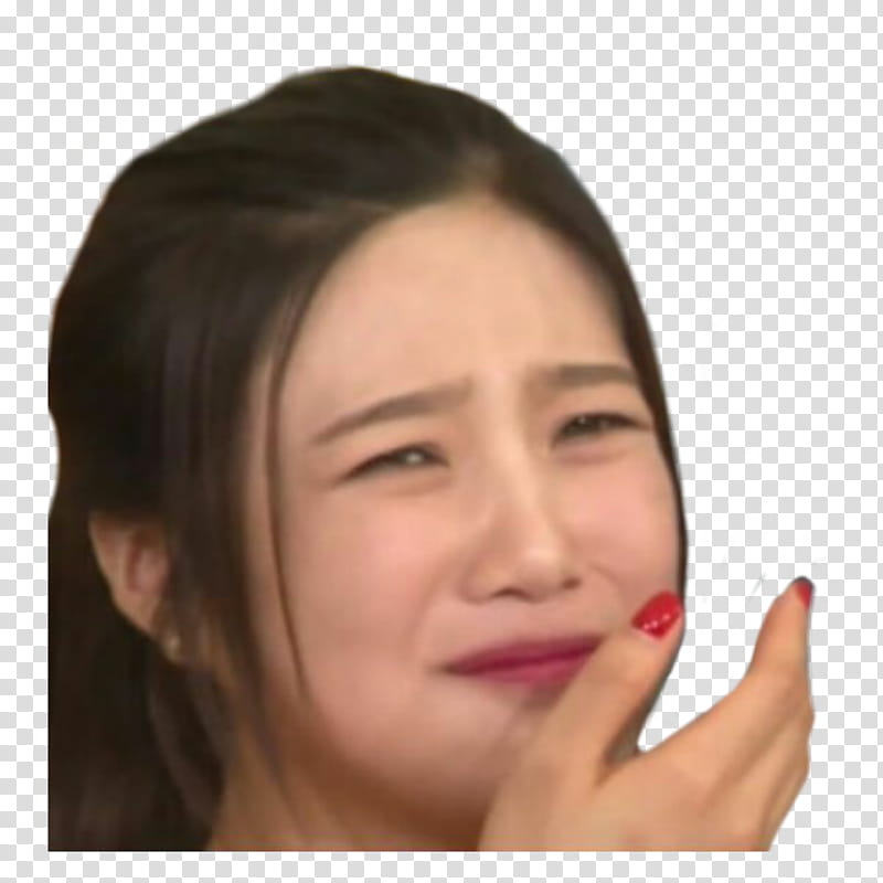 KPOP MEME EPISODE RED VELVET, crying woman covering face with hand transparent background PNG clipart