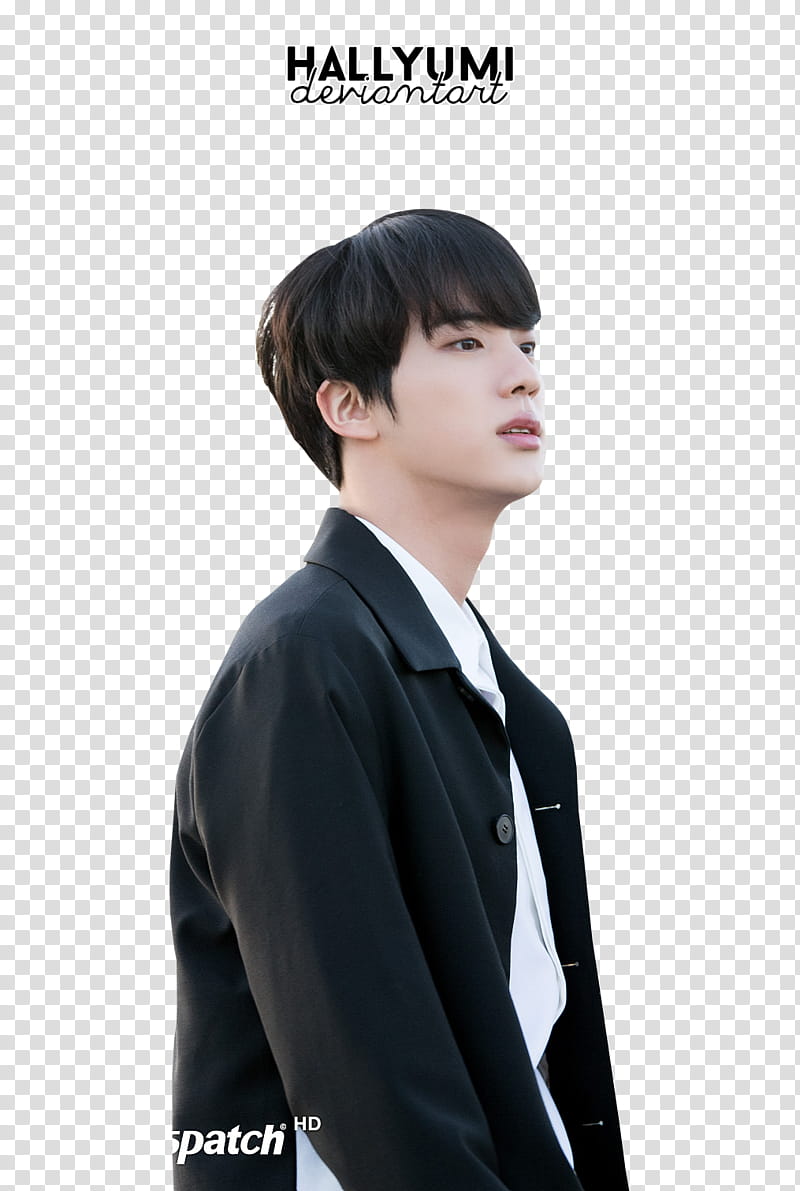 Jin BTS TH ANNIVERSARY, man standing while smiling transparent background PNG clipart