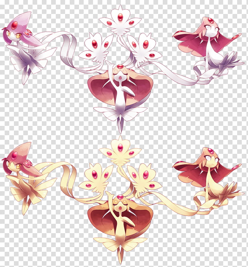 Floral Flower, Mesprit, Azelf, Uxie, Dialga, Artist, Pink, Petal transparent background PNG clipart