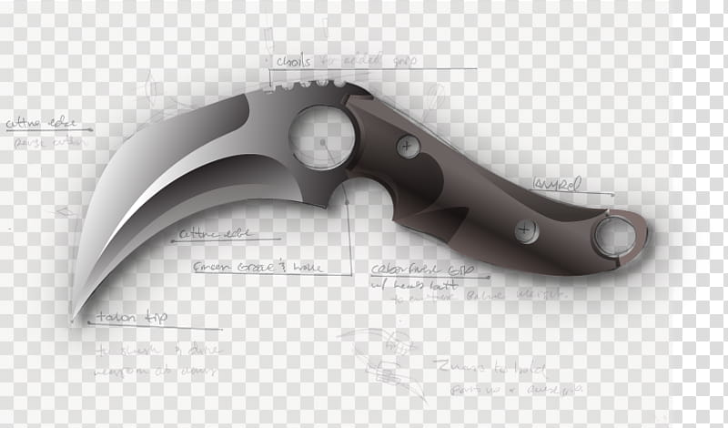 single digit talon tip knife, gray dagger transparent background PNG clipart