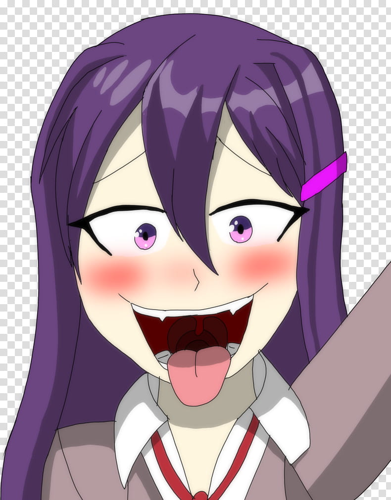 Yuri Vore POV, purple haired anime character transparent background PNG  clipart | HiClipart