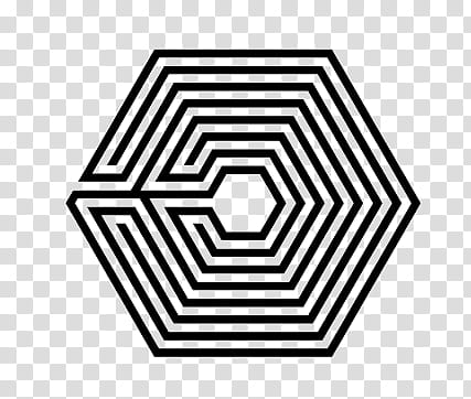EXO New Logo, black octagon logo transparent background PNG clipart