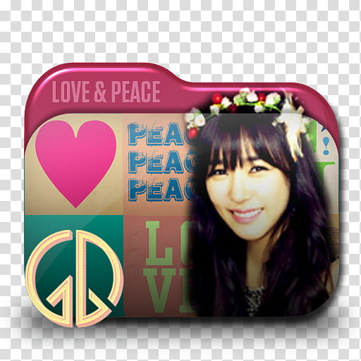 SNSD Love and Peace Folder Icon , Tiffany Peace, Tiffany Young transparent background PNG clipart