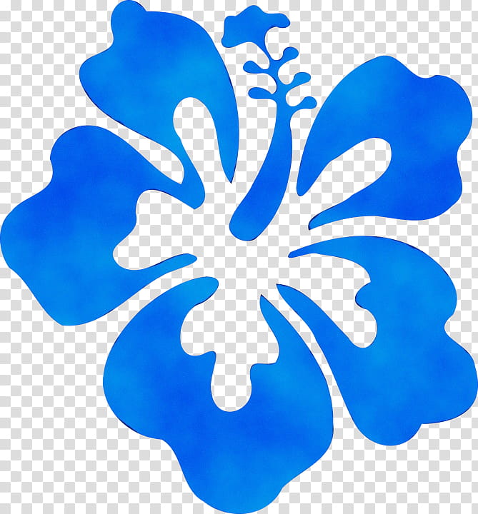 Rosemallows Flower Blue hibiscus Hawaiian hibiscus Transparency, Watercolor, Paint, Wet Ink, Hawaiian Language, Cobalt Blue, Petal, Mallow Family transparent background PNG clipart