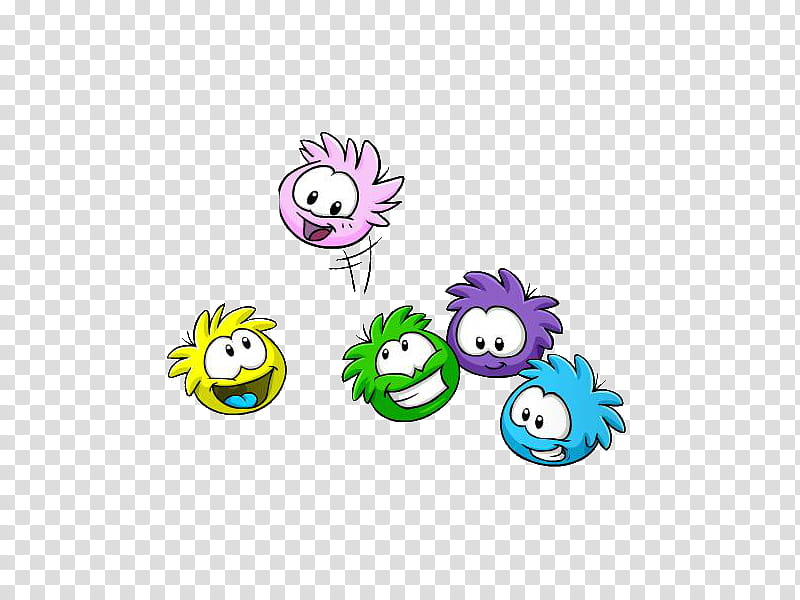 Puffles, assorted-color monsters cartoon characters transparent background PNG clipart