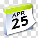 WinXP ICal, April  calendar illustration transparent background PNG clipart