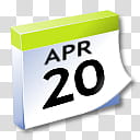 WinXP ICal, April  calendar illustration transparent background PNG clipart