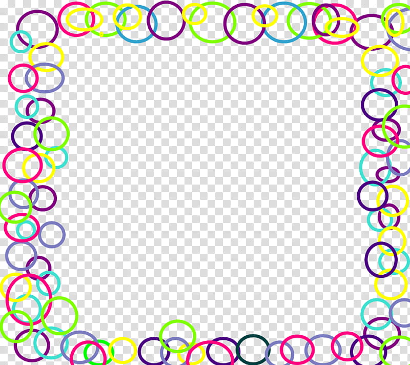 marco hecho x mi, square multicolored polka-dot frame transparent background PNG clipart