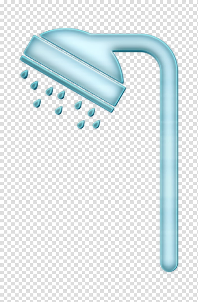 bath icon interior icon shower icon, Water Icon, Turquoise transparent background PNG clipart