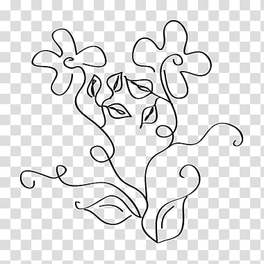 So Flowery Img , black floral sketch transparent background PNG clipart