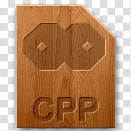Wood icons for file types, cpp, CPP icon transparent background PNG clipart