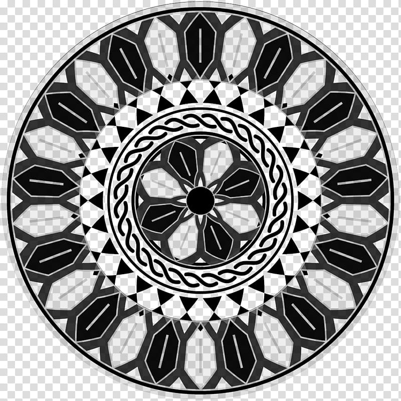 Free Circular Ornaments, gray and black mandala transparent background PNG clipart