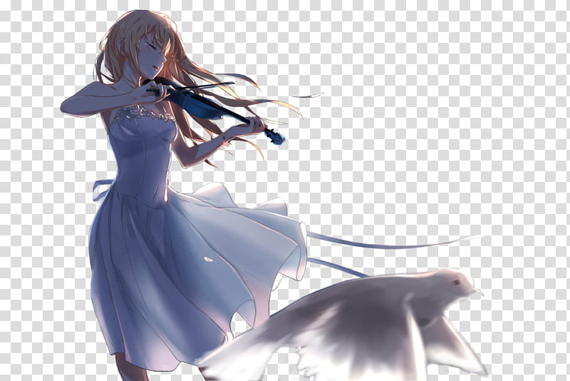 , woman playing violin anime character transparent background PNG clipart