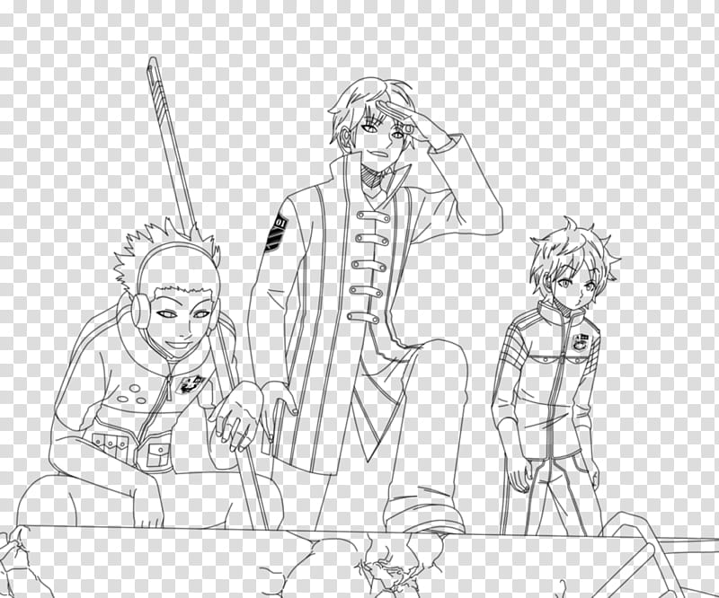 Lineart, World Trigger, Yosuke, Kohei, Shun transparent background PNG clipart