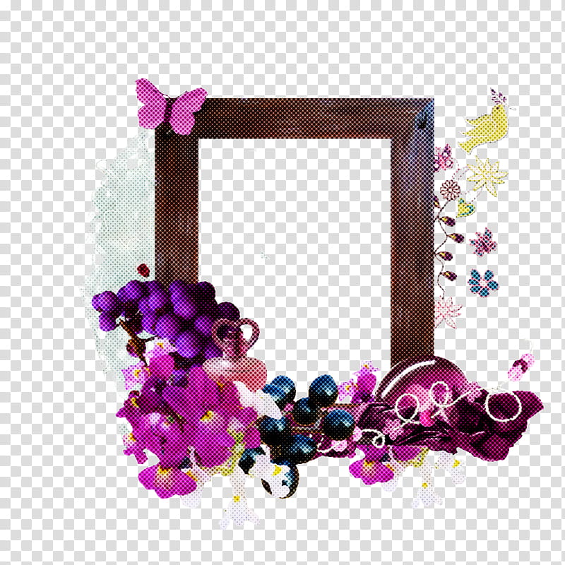 Pink Flower Frame, Frames, Floral Design, Drawing, Petal, Stretcher Bar, Flower Frame, Purple transparent background PNG clipart