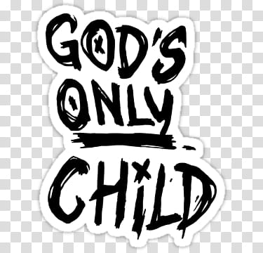Suicide Squad Stickers, god's only child text transparent background PNG clipart