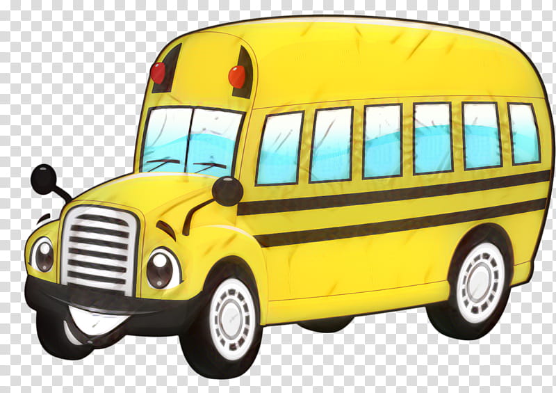 Cartoon School Bus, Cartoon, Coach, Transport, Land Vehicle, Yellow, Minibus, Public Transport transparent background PNG clipart