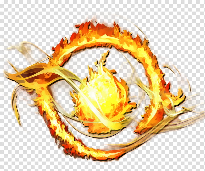 Orange Dauntless Logo Small, fire ball art transparent background PNG clipart