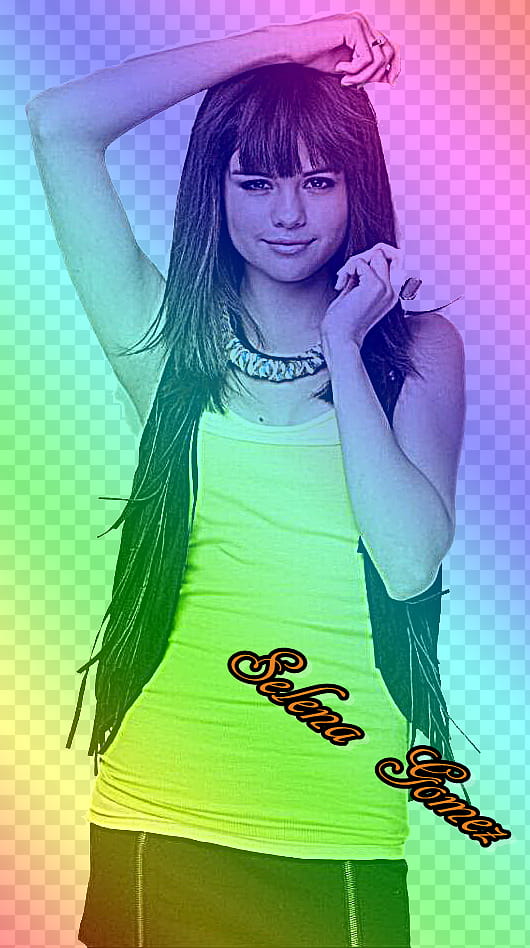 Selena arcoiris transparent background PNG clipart