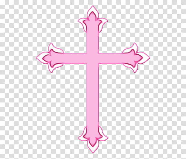 Christian cross, Watercolor, Paint, Wet Ink, Baptism, Pink, First Communion, Religious Item transparent background PNG clipart