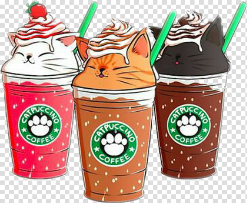 Starbucks Cup, Cat, Drawing, Kawaii, Cuteness, Pencil, Animal, Doodle transparent background PNG clipart