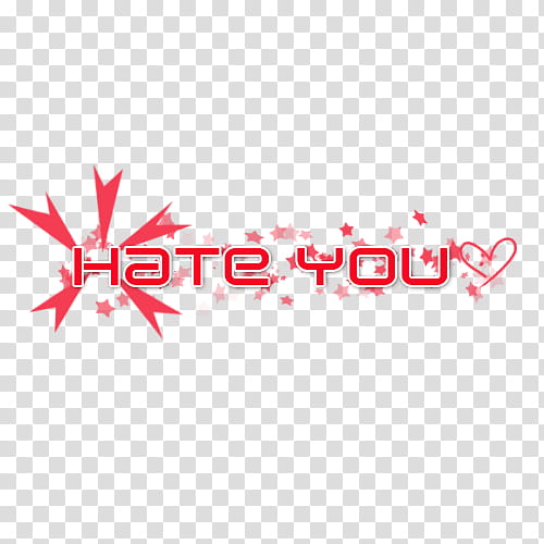 , red Hate You text transparent background PNG clipart